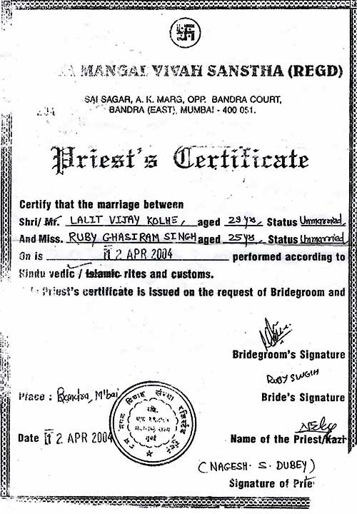 Marriage Certificate How To Register A Marriage In India 9167