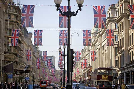 Flags on Regent Street